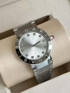 Bvlgari Bvlgari Diamonds White Dial Stainless Steel Case and Bracelet Watch 33MM Bvlgari Bvlgari Diamonds White Dial Stainless Steel Case and Bracelet Watch 33MM