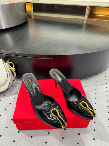 Schiaparelli Black Leather High Heeled Mules 85MM Schiaparelli Black Leather High Heeled Mules 85MM