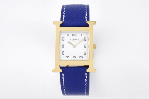 Hermes Heure H Quartz Watch White Dial and Blue Leather Hermes Heure H Quartz Watch White Dial and Blue Leather