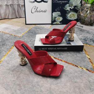 Dolce Gabbana DG Jewel Heeled Red Patent Leather Sandals Dolce Gabbana DG Jewel Heeled Red Patent Leather Sandals