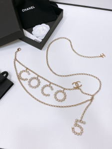 Chanel Pearl Coco Chain Belt Gold
