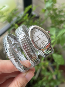 Bvlgari Bulgari Serpenti Tubogas Double Spiral Watch White Dial White Gold Bvlgari Bulgari Serpenti Tubogas Double Spiral Watch White Dial White Gold