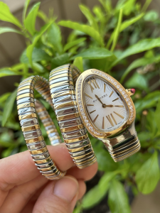 Bvlgari Bulgari Serpenti Tubogas Double Spiral Watch White Dial Yellow Gold Bvlgari Bulgari Serpenti Tubogas Double Spiral Watch White Dial Yellow Gold