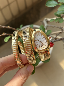 Bvlgari Bulgari Serpenti Tubogas Double Spiral Watch White Dial Yellow Gold Bvlgari Bulgari Serpenti Tubogas Double Spiral Watch White Dial Yellow Gold
