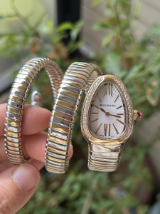 Bvlgari Bulgari Serpenti Tubogas Double Spiral Watch White Dial Yellow Gold Bvlgari Bulgari Serpenti Tubogas Double Spiral Watch White Dial Yellow Gold