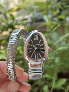 Bvlgari Bulgari Serpenti Tubogas Single Spiral Watch Black Dial White Gold Bvlgari Bulgari Serpenti Tubogas Single Spiral Watch Black Dial White Gold
