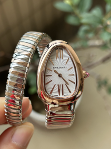 Bvlgari Bulgari Serpenti Tubogas Single Spiral Watch White Dial Rose Gold Bvlgari Bulgari Serpenti Tubogas Single Spiral Watch White Dial Rose Gold