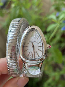 Bvlgari Bulgari Serpenti Tubogas Single Spiral Watch White Dial White Gold Bvlgari Bulgari Serpenti Tubogas Single Spiral Watch White Dial White Gold