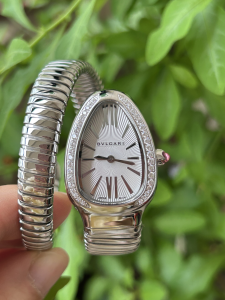 Bvlgari Bulgari Serpenti Tubogas Single Spiral Watch White Dial White Gold Bvlgari Bulgari Serpenti Tubogas Single Spiral Watch White Dial White Gold