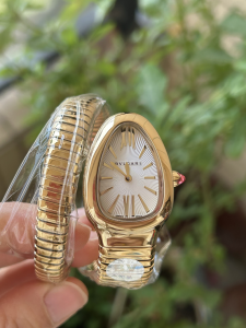 Bvlgari Bulgari Serpenti Tubogas Single Spiral Watch White Dial Yellow Gold Bvlgari Bulgari Serpenti Tubogas Single Spiral Watch White Dial Yellow Gold