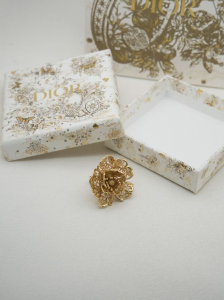 Dior Tribales Gold Metal Flower Rings