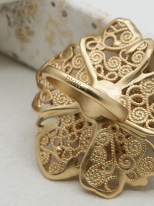 Dior Tribales Gold Metal Flower Rings