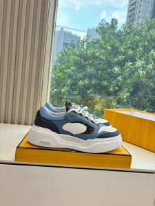 Fendi Force Low Tops Sneakers Navy Blue Leather Fendi Force Low Tops Sneakers Navy Blue Leather