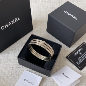 Chanel Gold Metal CC Set Bracelets
