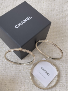 Chanel Gold Metal CC Set Bracelets