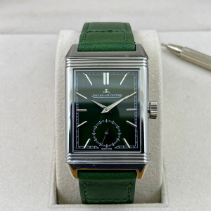 Jaeger LeCoultre Reverso Classic Duetto Monoface Green Dial and Leather Watch Jaeger LeCoultre Reverso Classic Duetto Monoface Green Dial and Leather Watch