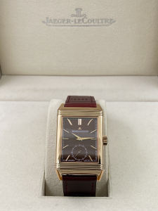Jaeger LeCoultre Reverso Classic Duetto Monoface Red Dial and Leather Watch Jaeger LeCoultre Reverso Classic Duetto Monoface Red Dial and Leather Watch