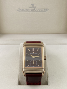 Jaeger LeCoultre Reverso Classic Duetto Monoface Red Dial and Leather Watch Jaeger LeCoultre Reverso Classic Duetto Monoface Red Dial and Leather Watch
