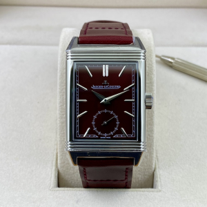 Jaeger LeCoultre Reverso Classic Duetto Monoface Red Dial and Leather Watch Jaeger LeCoultre Reverso Classic Duetto Monoface Red Dial and Leather Watch